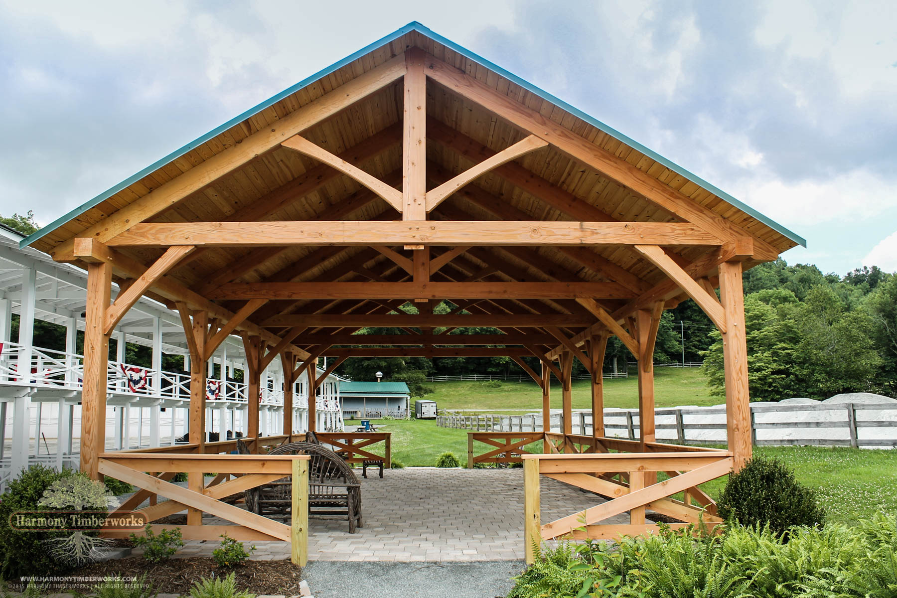 Front View, Raise Tie Truss, Horse Barn Pavilion