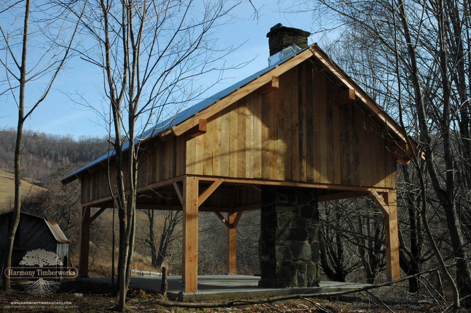 Exterior Walls, Timber Frame Pavilion