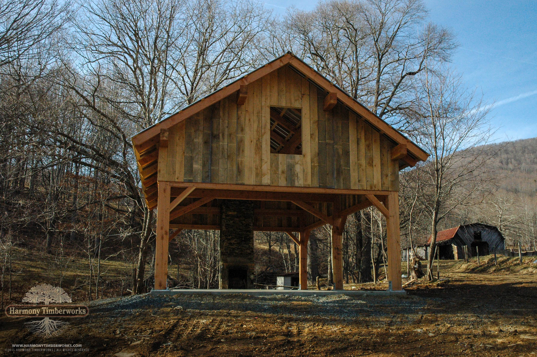 Exterior Window, Timber Frame Pavilion