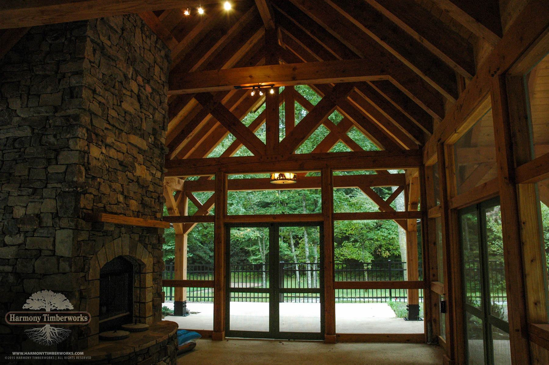 Interior Support Framing, Open Timber Pavilion