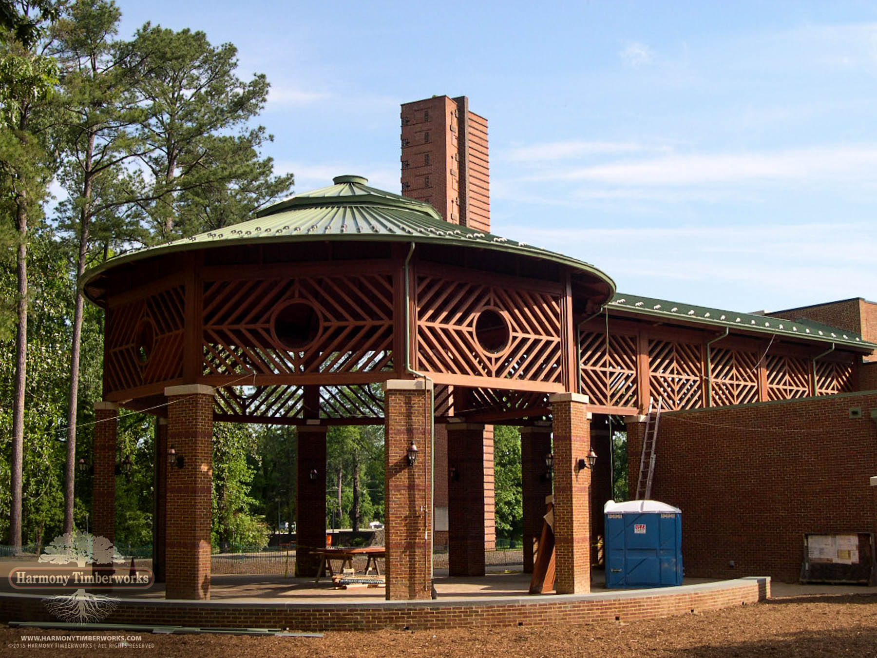 Exterior View, Open Frame Pavilion w/ Circular Roof