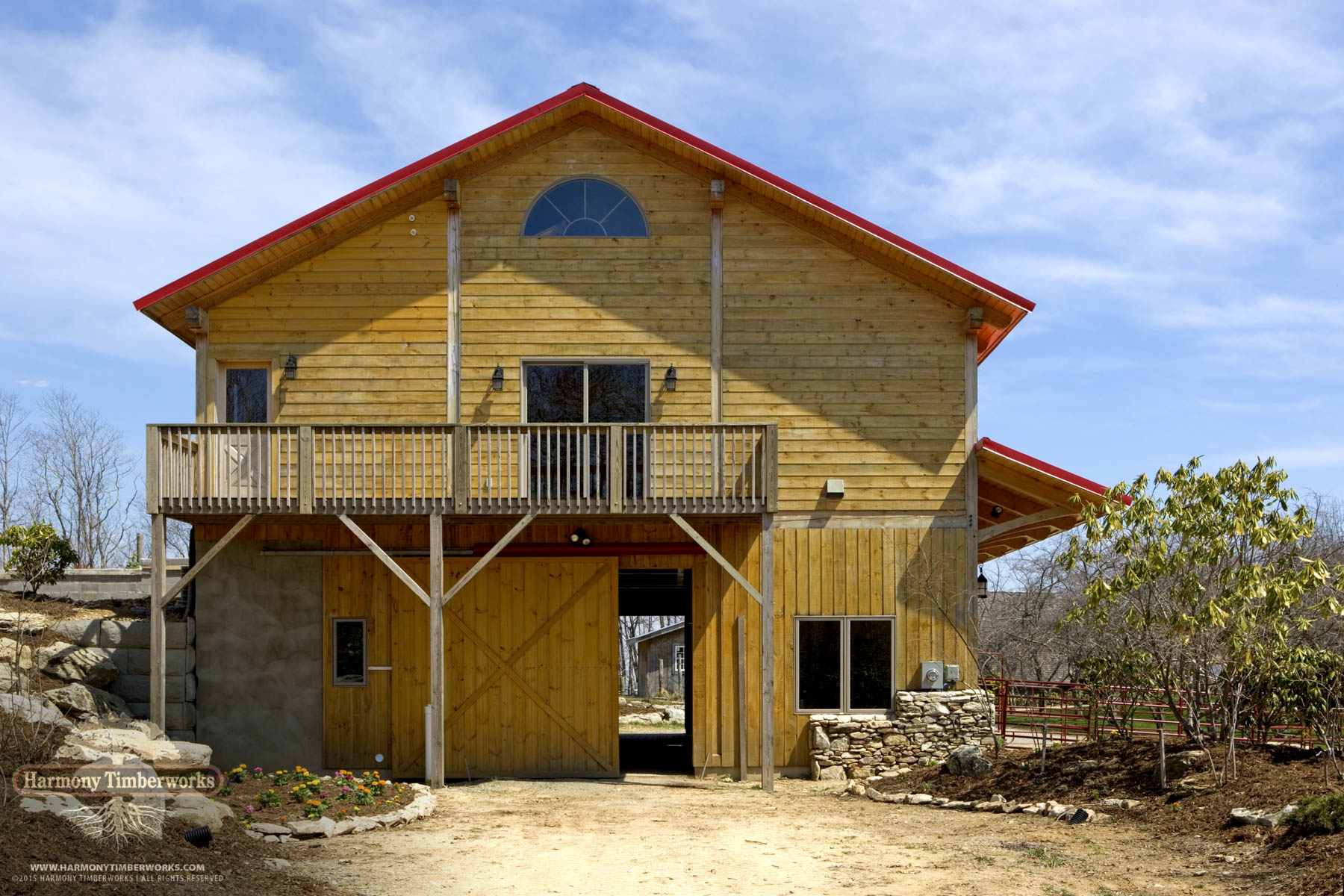 Side Entry Porch, Timber Frame Horse Barn