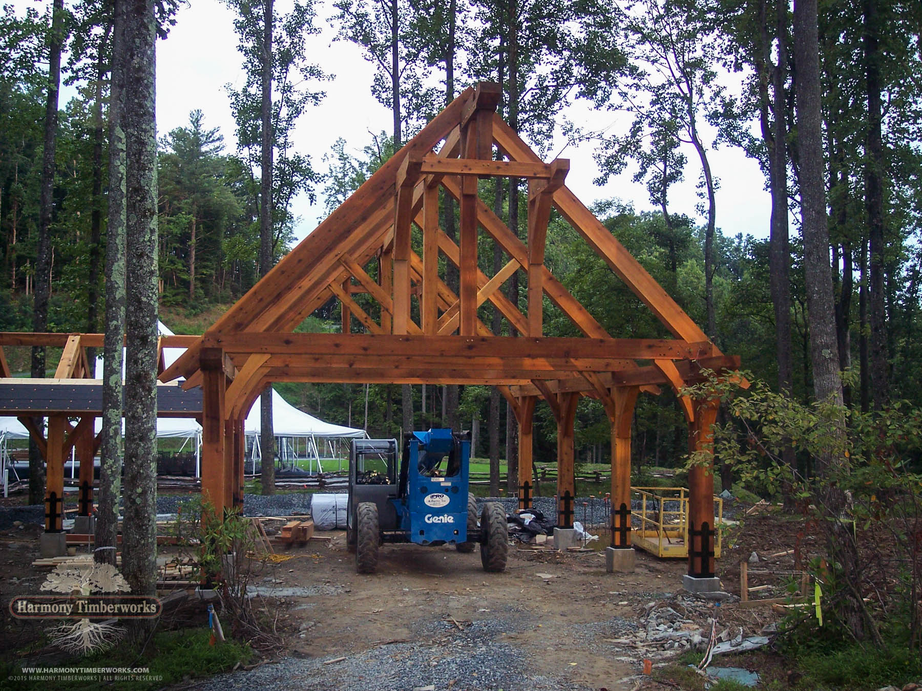 Kingpost Truss, Pavilion Support Framing