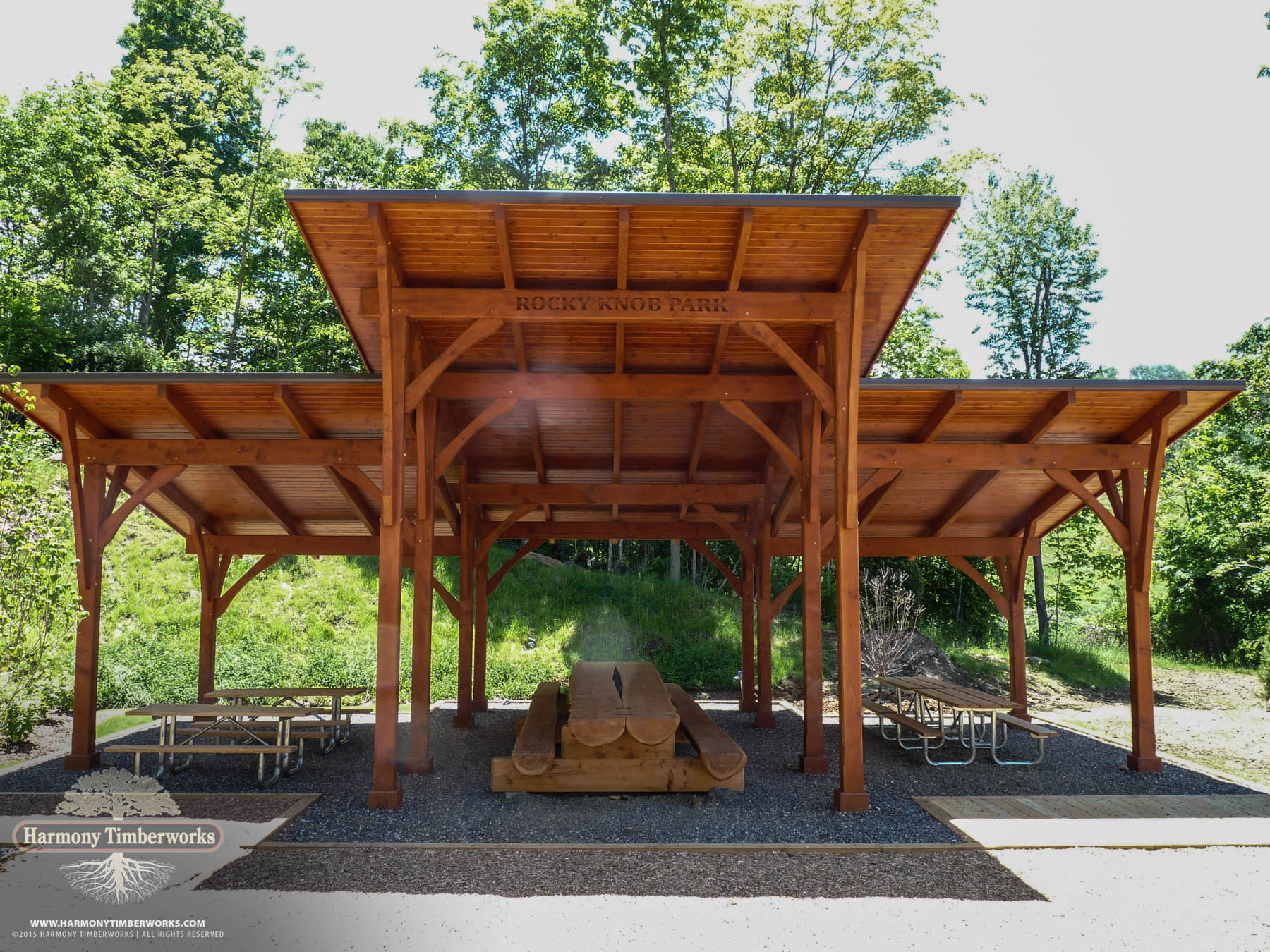Support Framing, Open Pavilion w/ Single-Slope Roof
