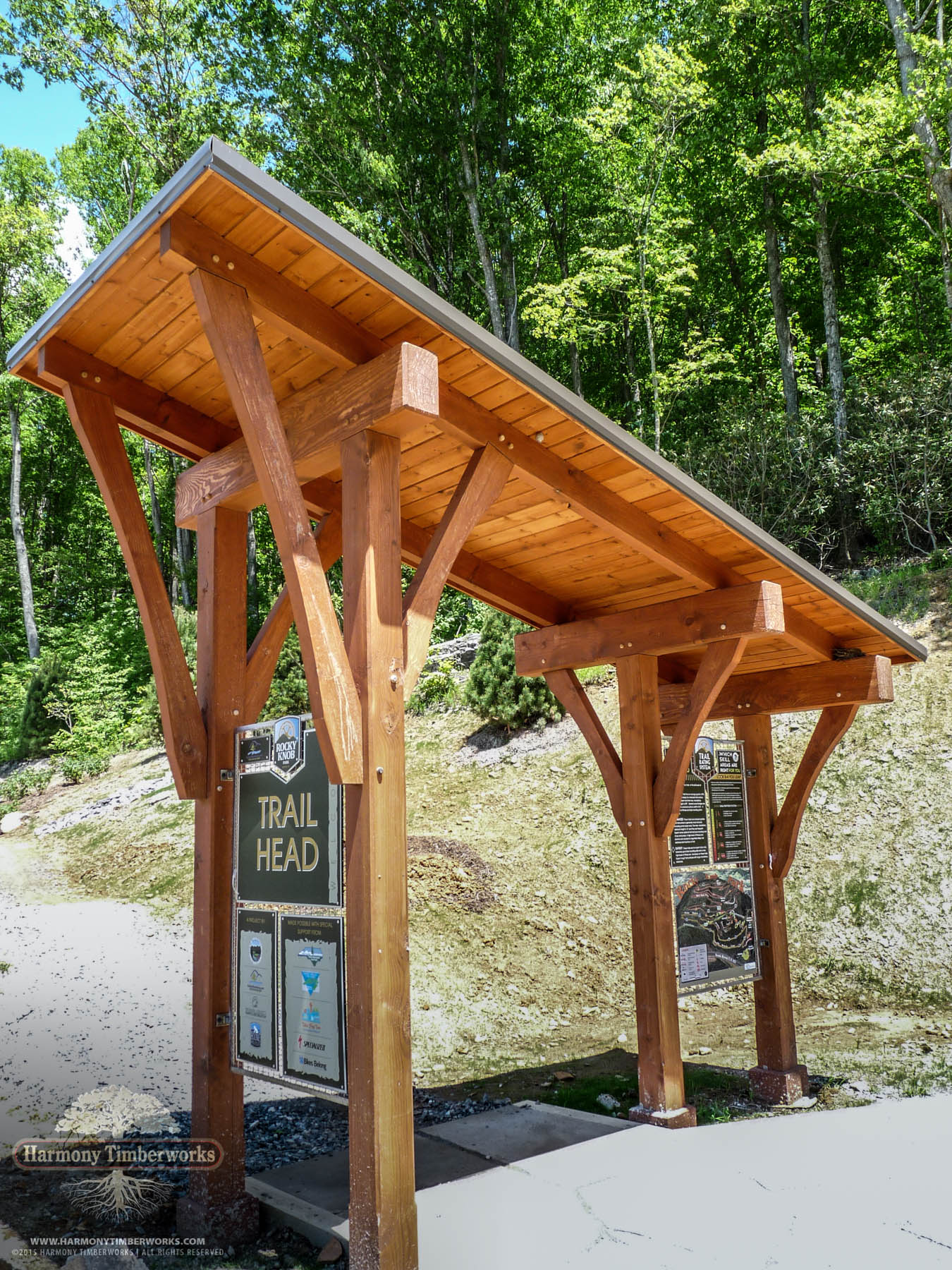 Map Markers Side View, Open Timber Frame Pavilion