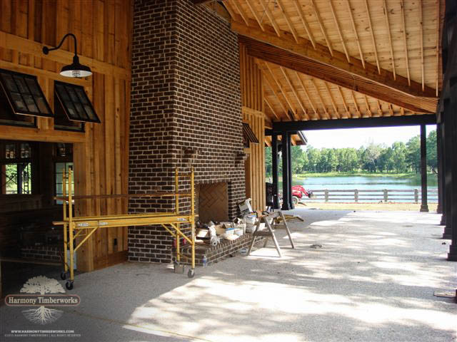 Covered Outdoor Area, Open Timber Frame Barn