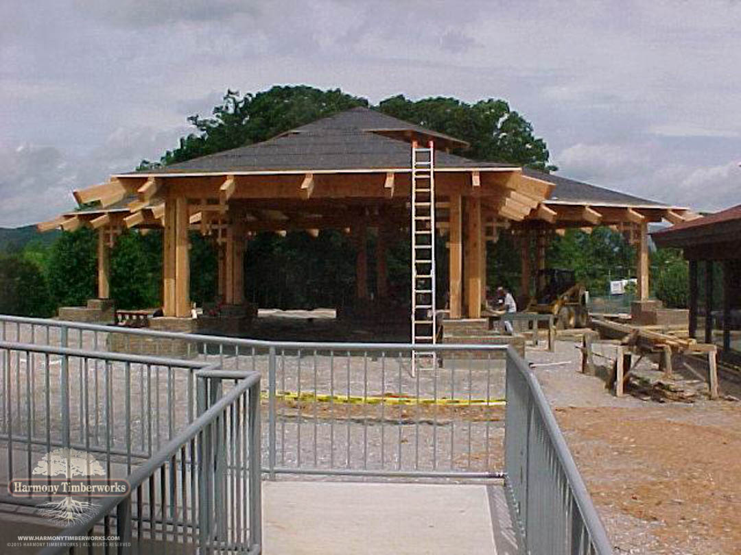 Open Multi-Section Timber Frame Pavilion