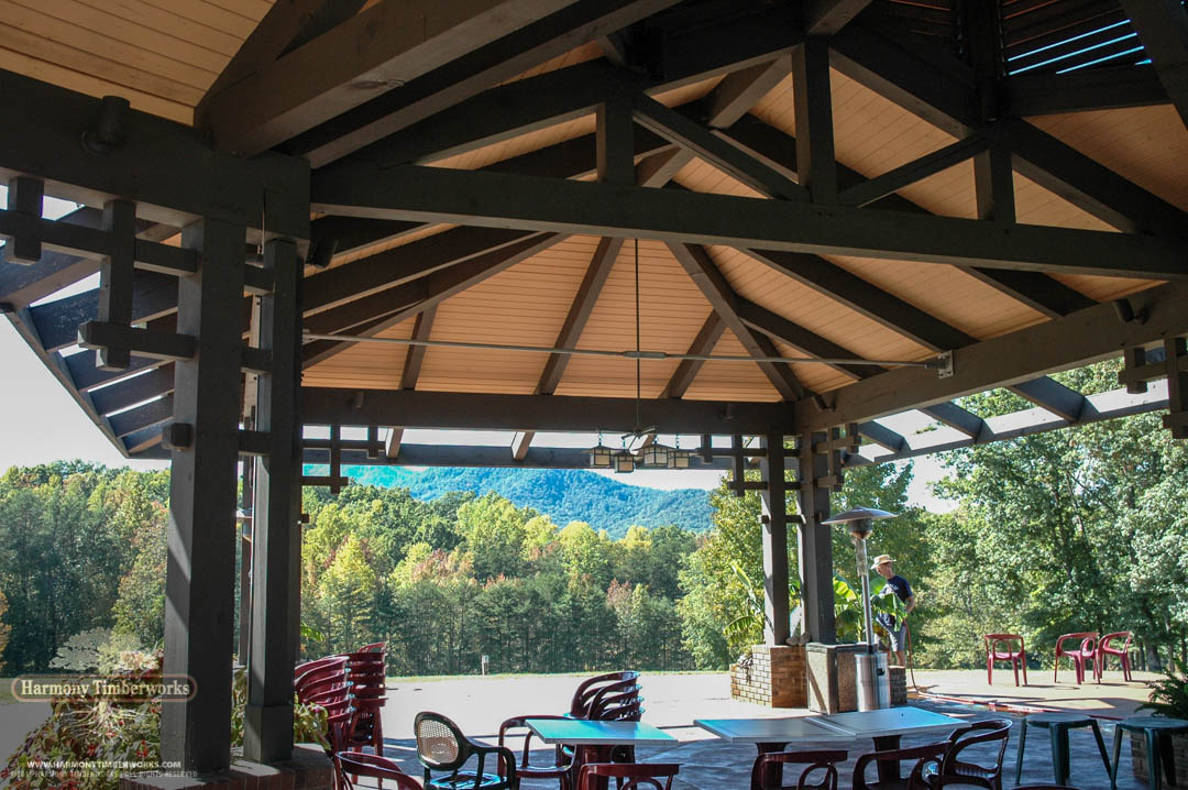 Raised Tye Scissor Truss, Interior Pavilion Roof Framing