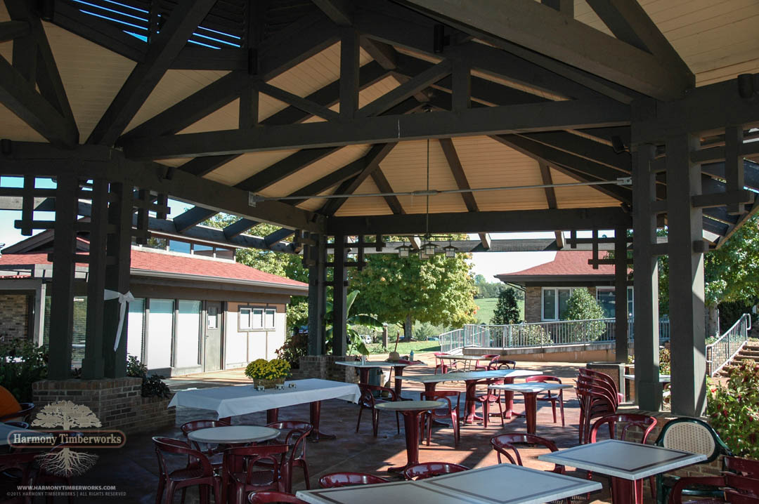 Interior Roof Framing, Open Timber Pavilion