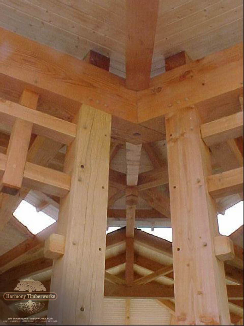 Interior Pillars, Timber Pavilion Support Framing